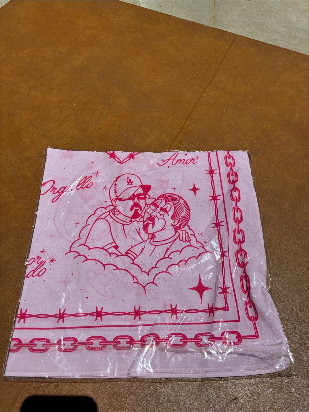 Barrio Drive Pink Queer Love Bandanna - Picture 3 of 12